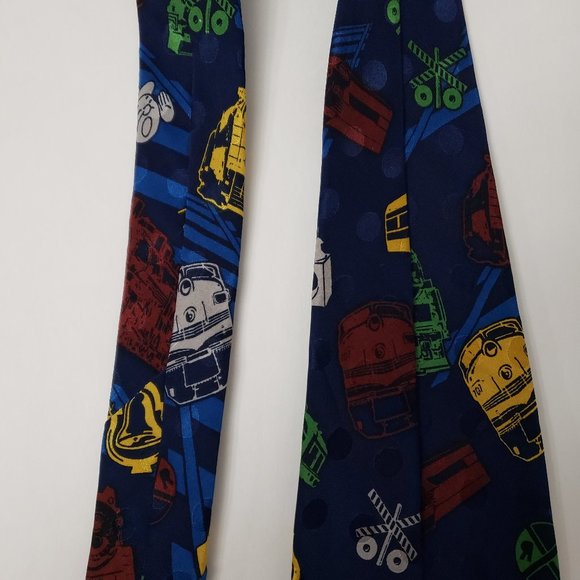 Vintage 1994 Steam Trains 100% Silk Necktie Ties Career Wear Railroad Trains - Picture 12 of 13